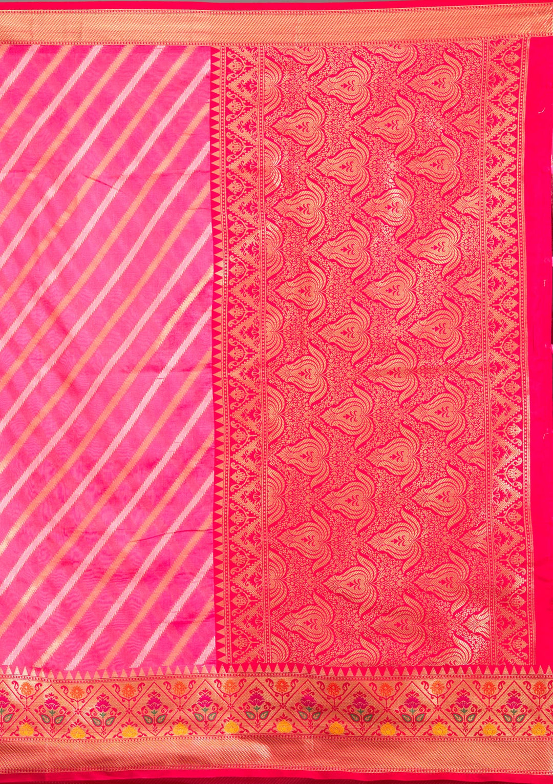 Pink Zariwork Tissue Saree
