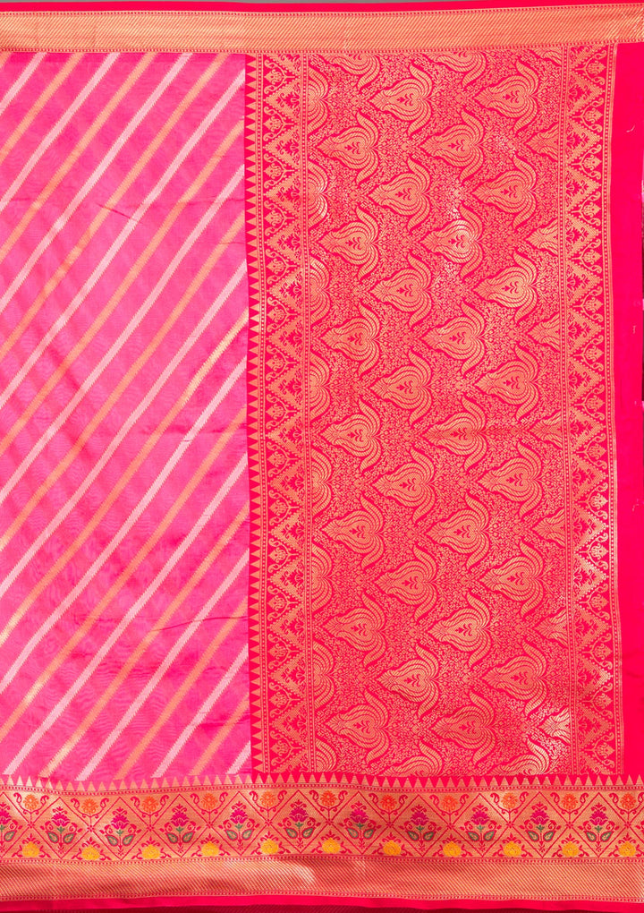 Pink Zariwork Tissue Saree