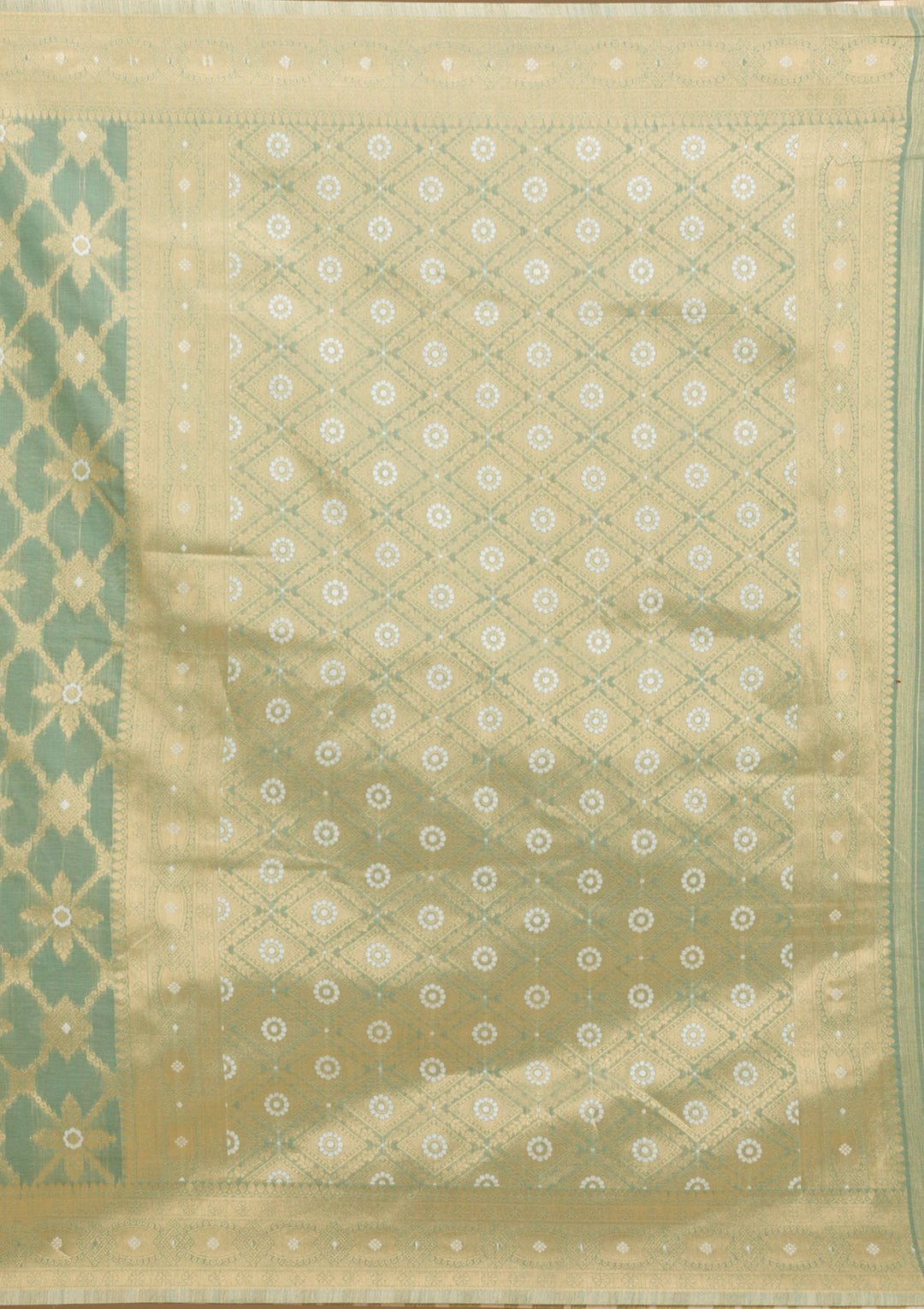 Pista Green Zariwork Art Silk Saree