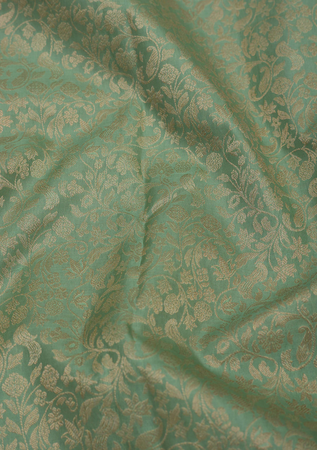 Pista Green Zariwork Pure Silk Saree
