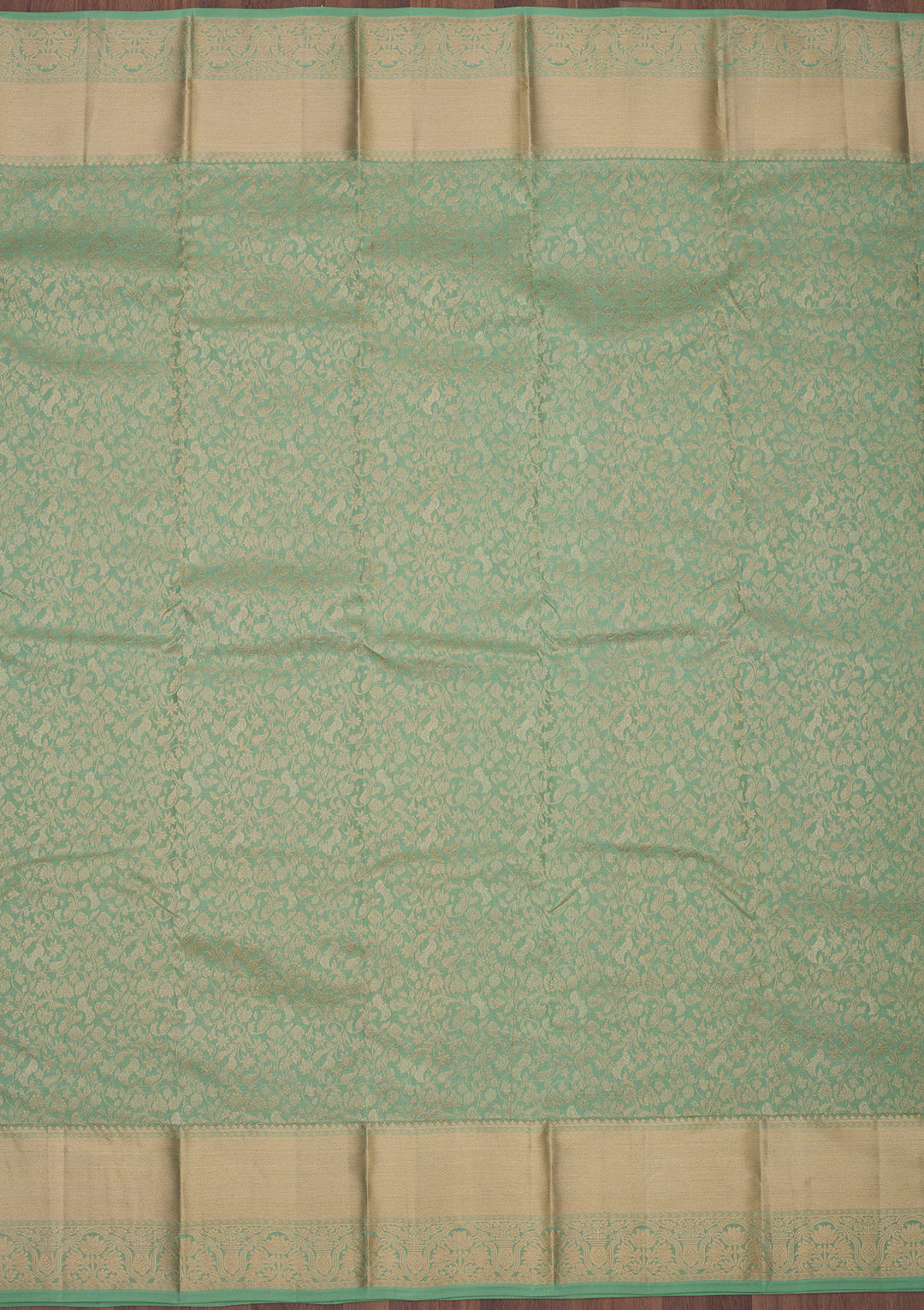 Pista Green Zariwork Pure Silk Saree