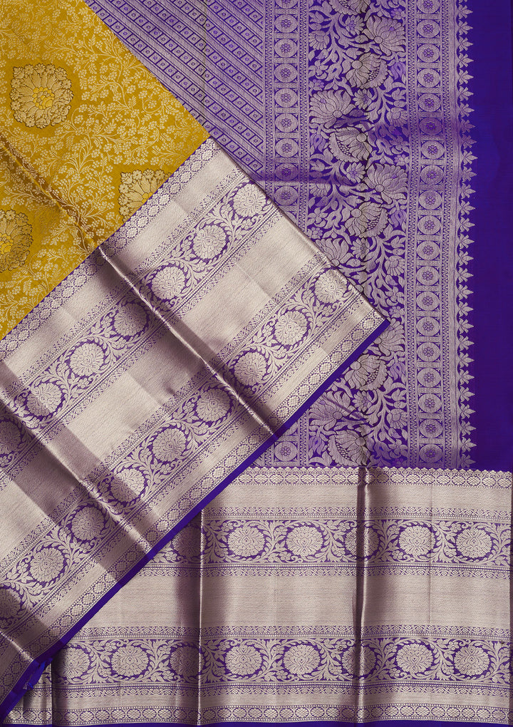 Pista Green Zariwork Pure Silk Saree