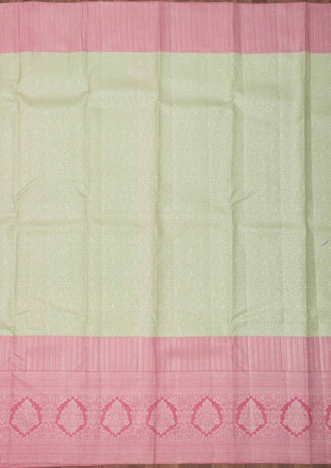 Pista Green Zariwork Pure Silk Saree