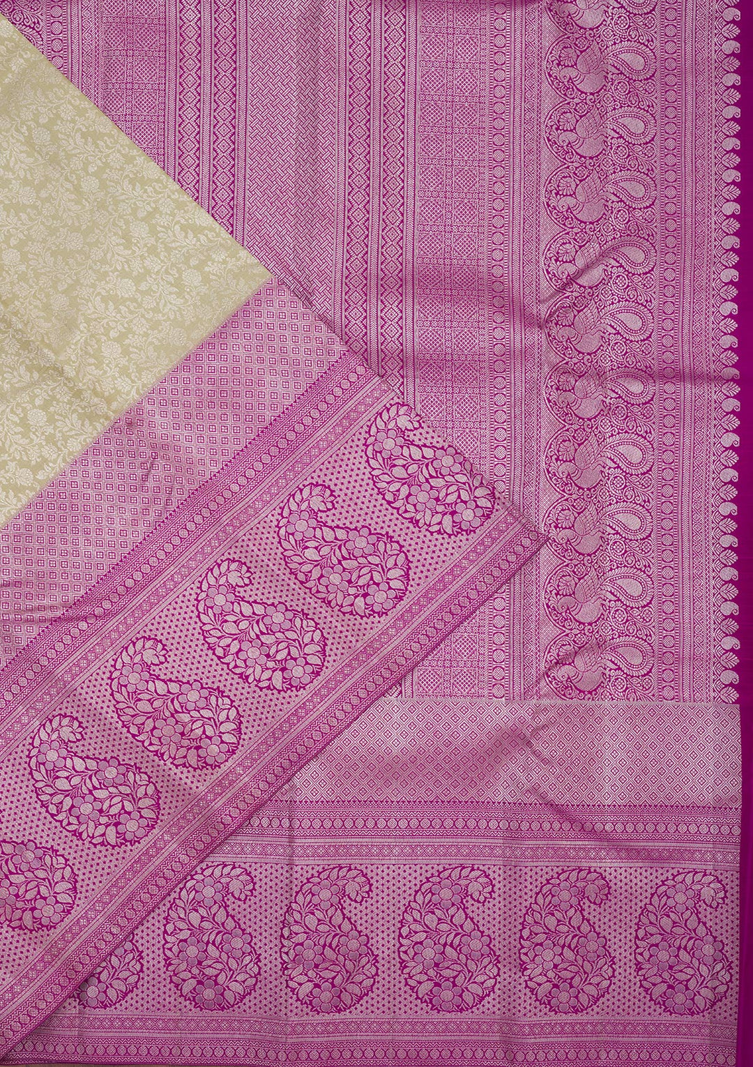 Pista Green Zariwork Pure Silk Saree