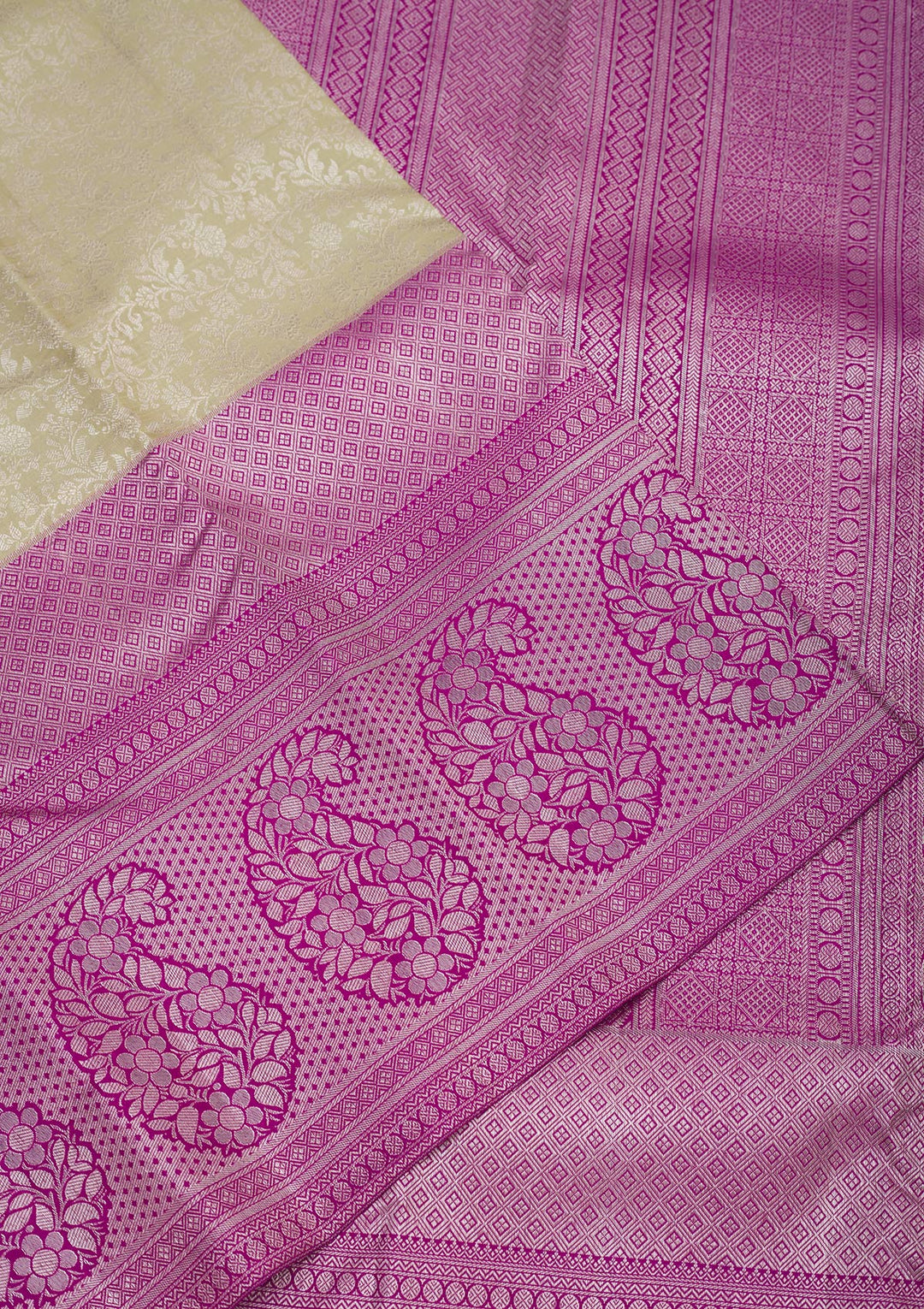 Pista Green Zariwork Pure Silk Saree