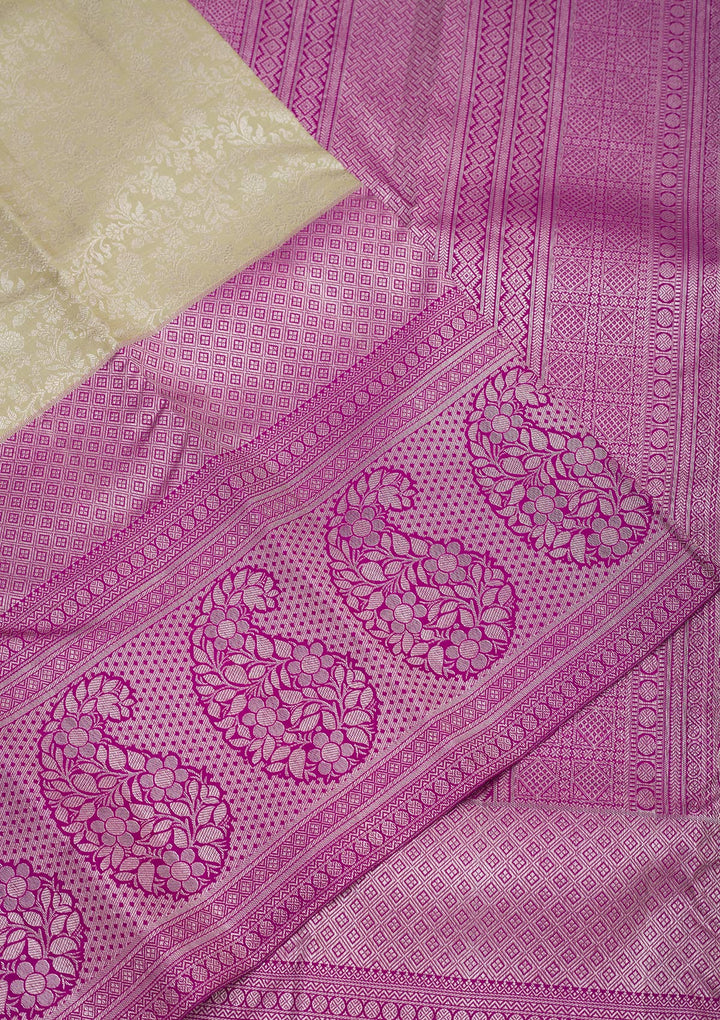 Pista Green Zariwork Pure Silk Saree