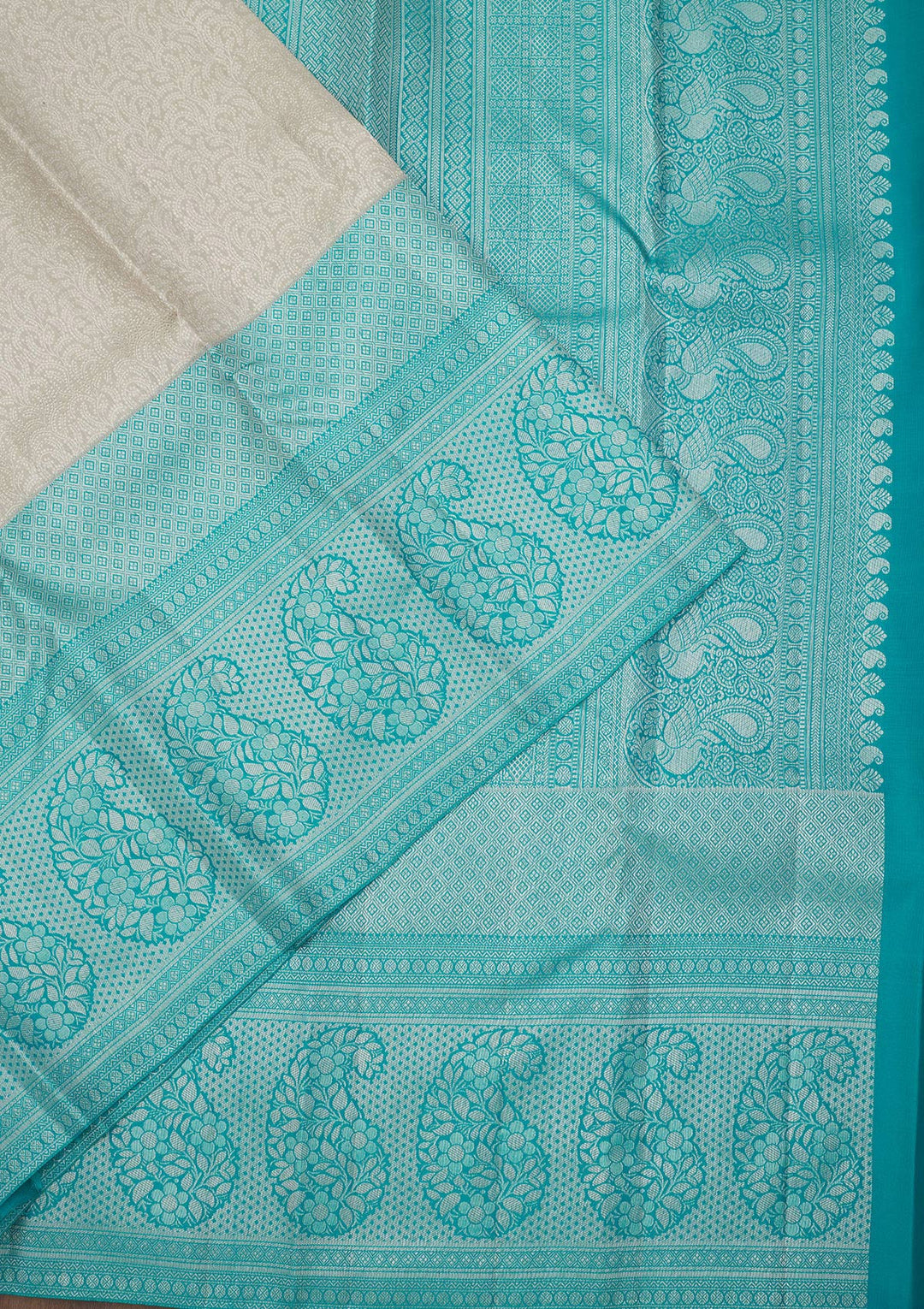 Pista Green Zariwork Pure Silk Saree