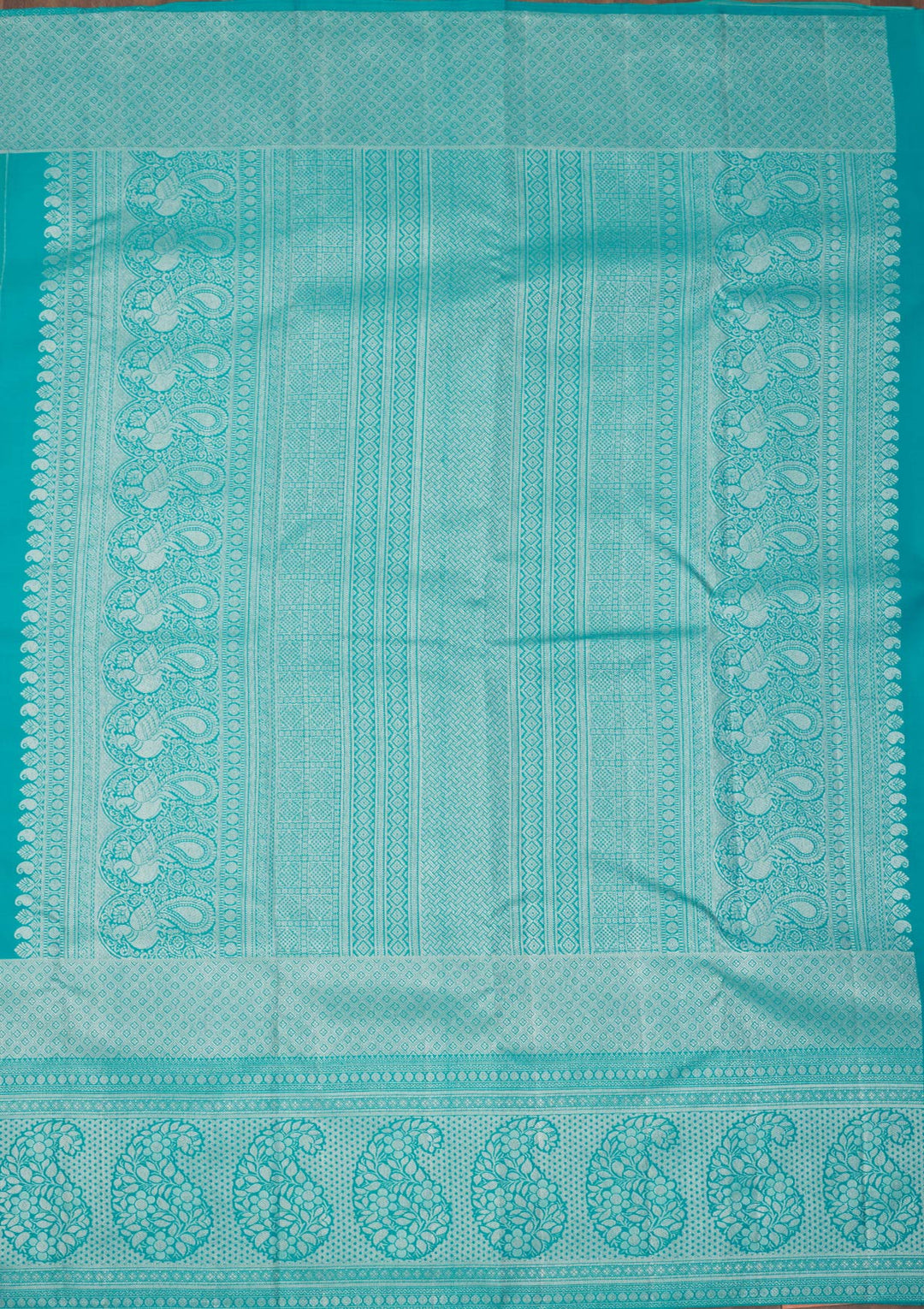 Pista Green Zariwork Pure Silk Saree