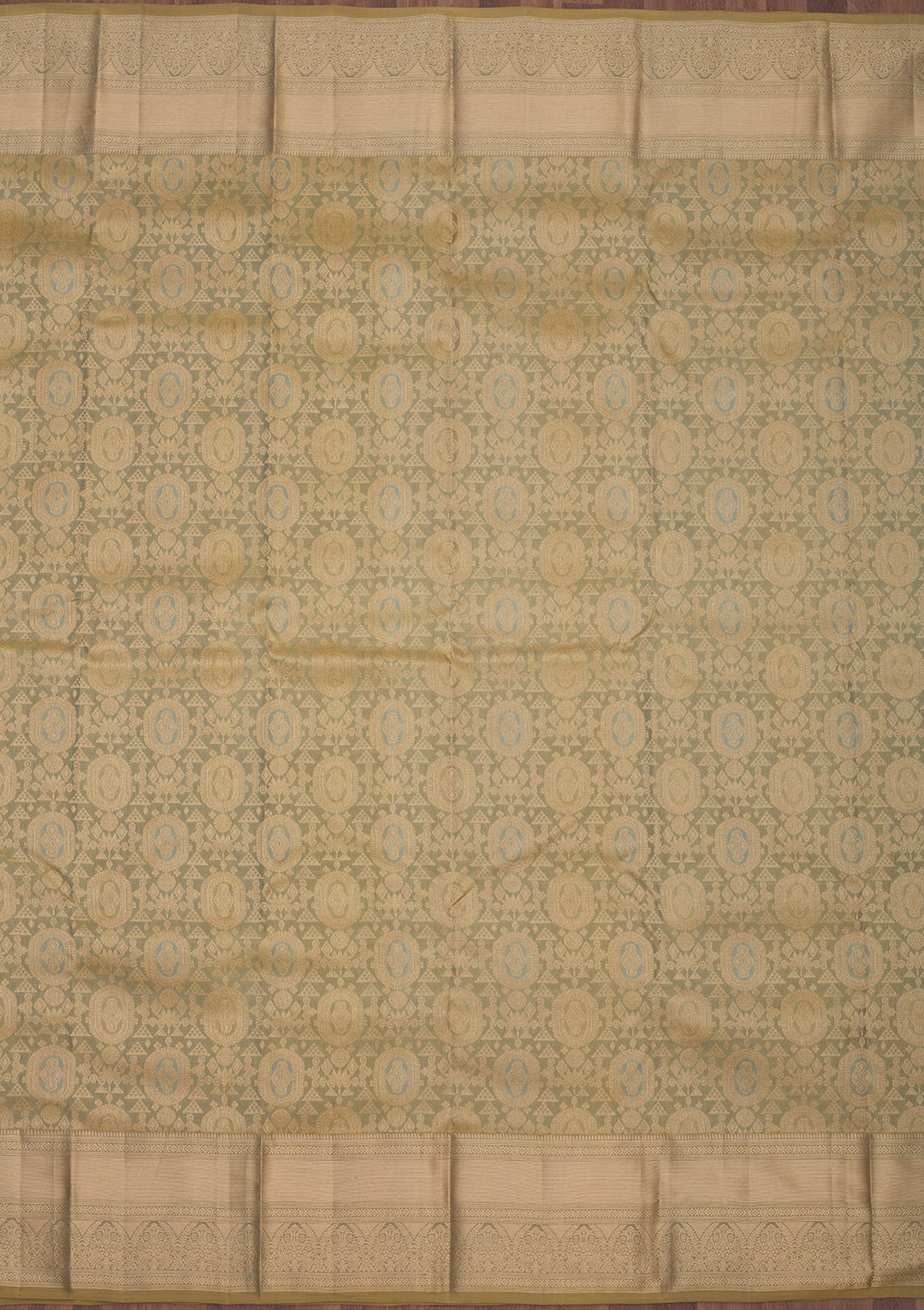 Pista Green Zariwork Pure Silk Saree