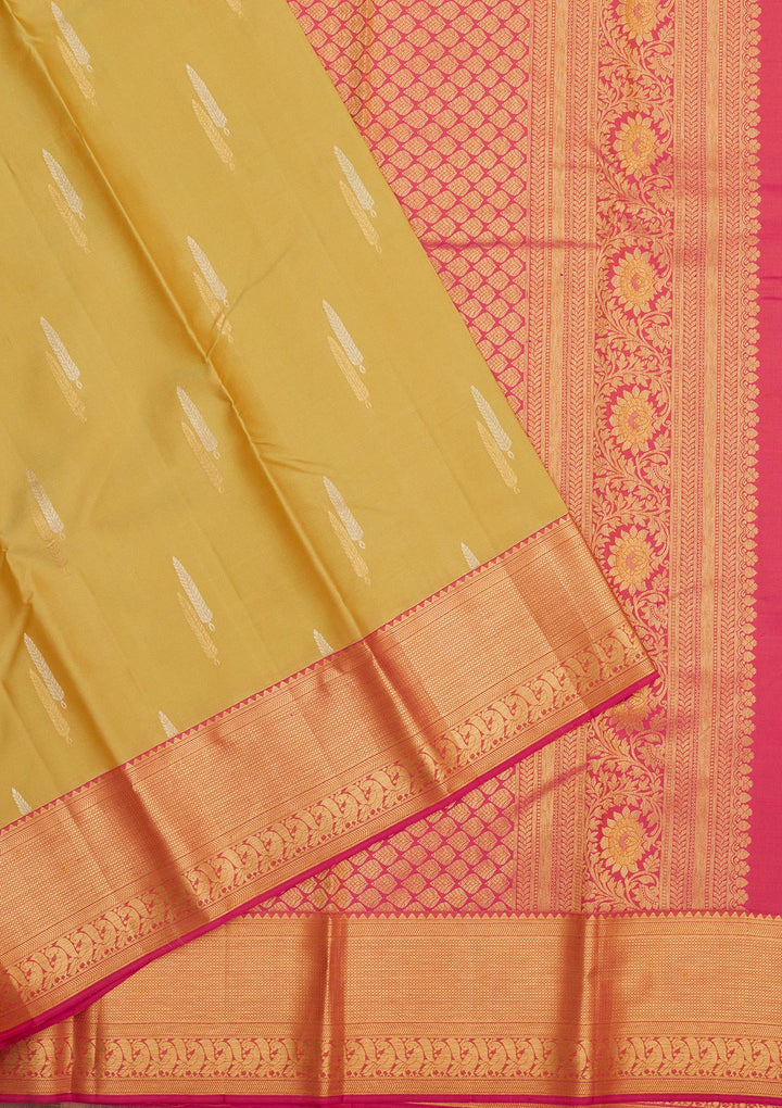 Pista Green Zariwork Pure Silk Saree