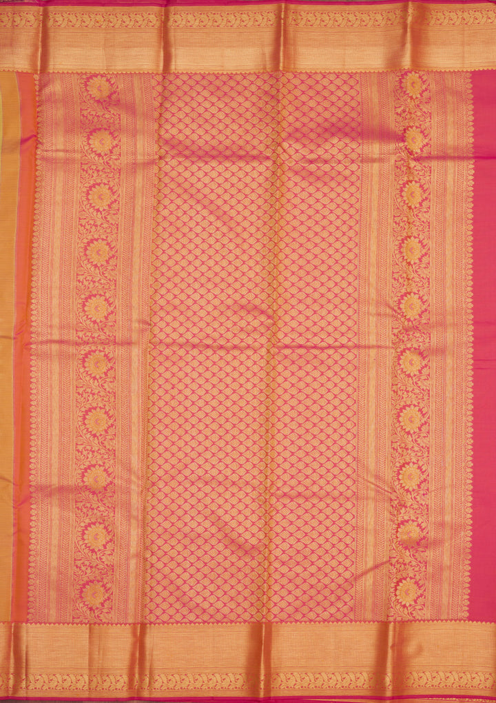 Pista Green Zariwork Pure Silk Saree