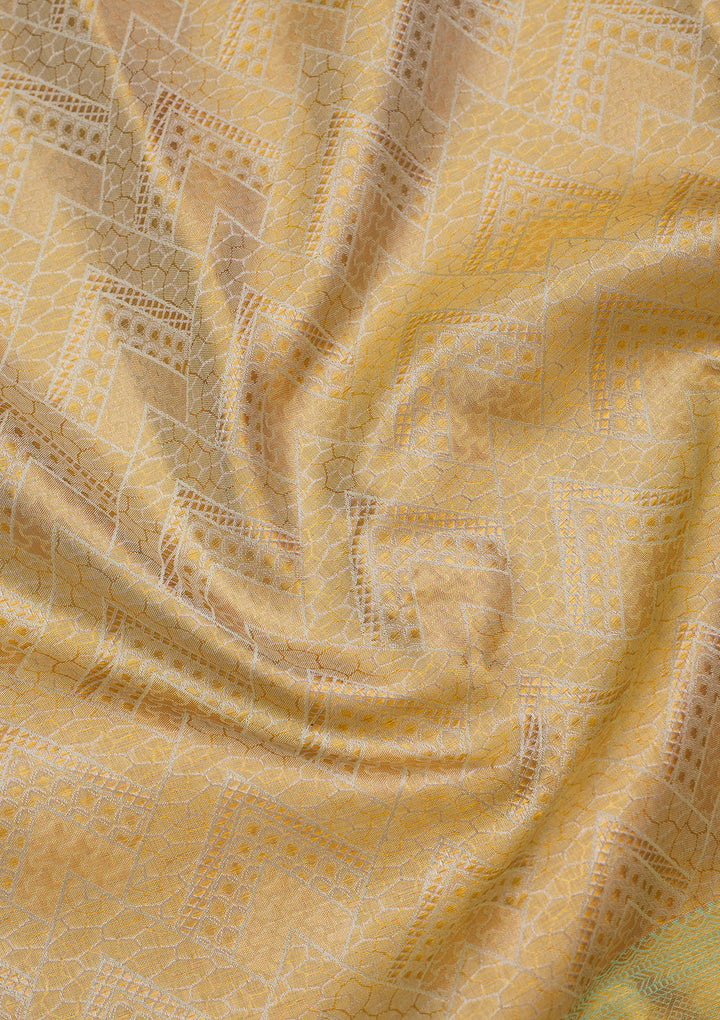 Pista Green Zariwork Pure Silk Saree