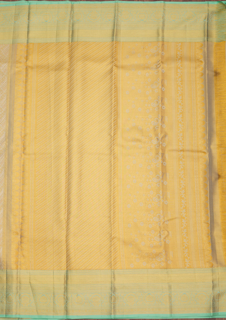 Pista Green Zariwork Pure Silk Saree