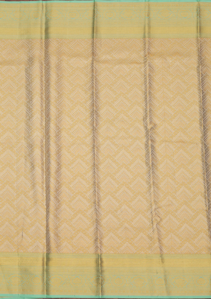 Pista Green Zariwork Pure Silk Saree