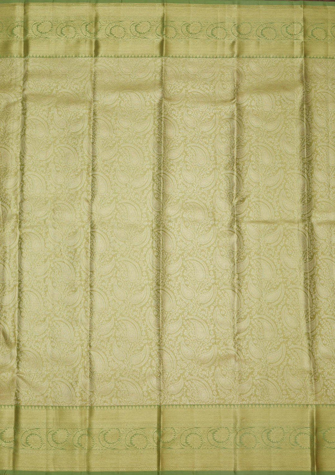Pista Green Zariwork Pure Silk Saree