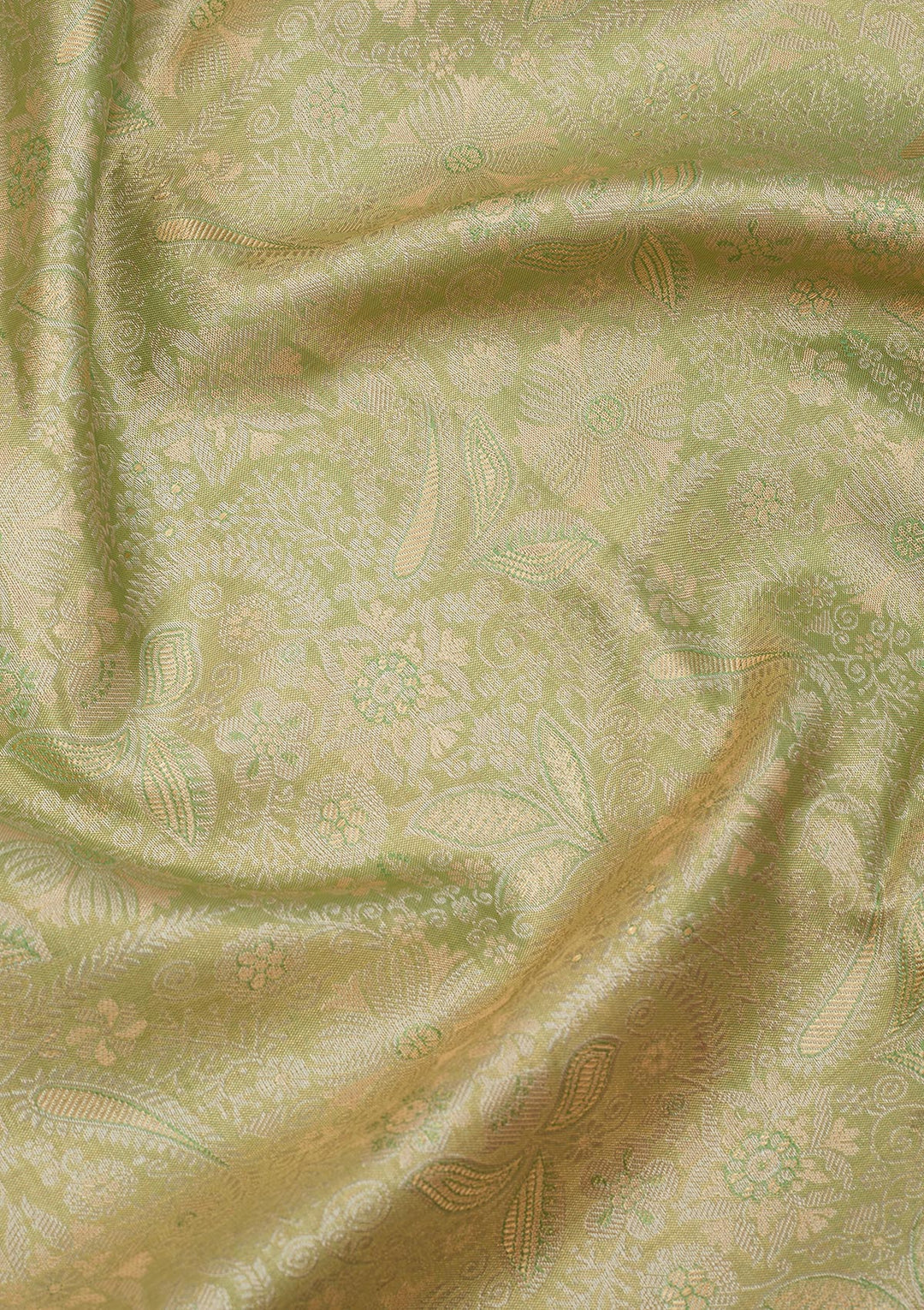 Pista Green Zariwork Pure Silk Saree
