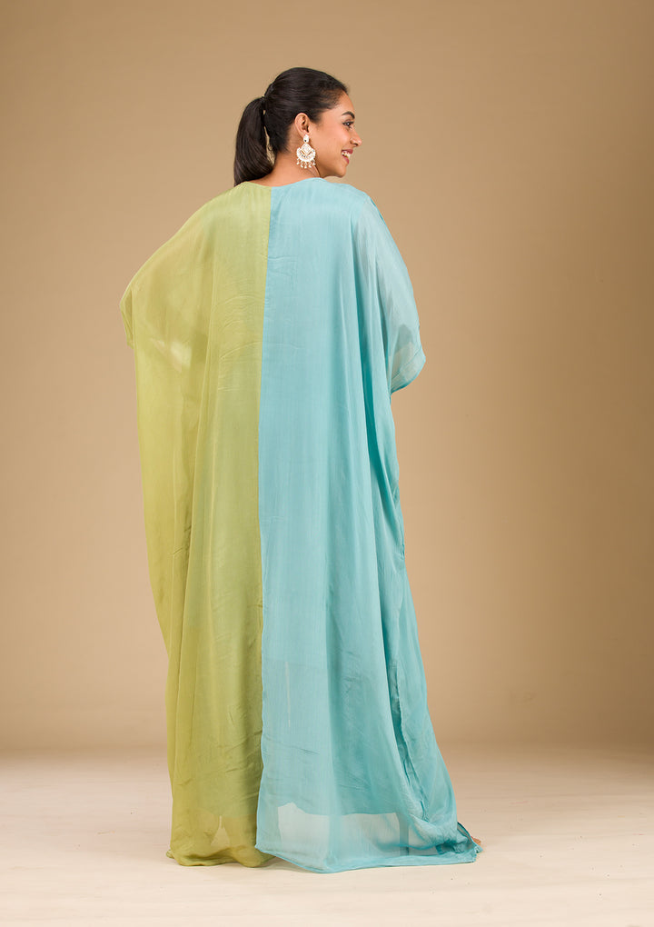 Pista Green Cutdana Georgette Readymade Salwar Suit