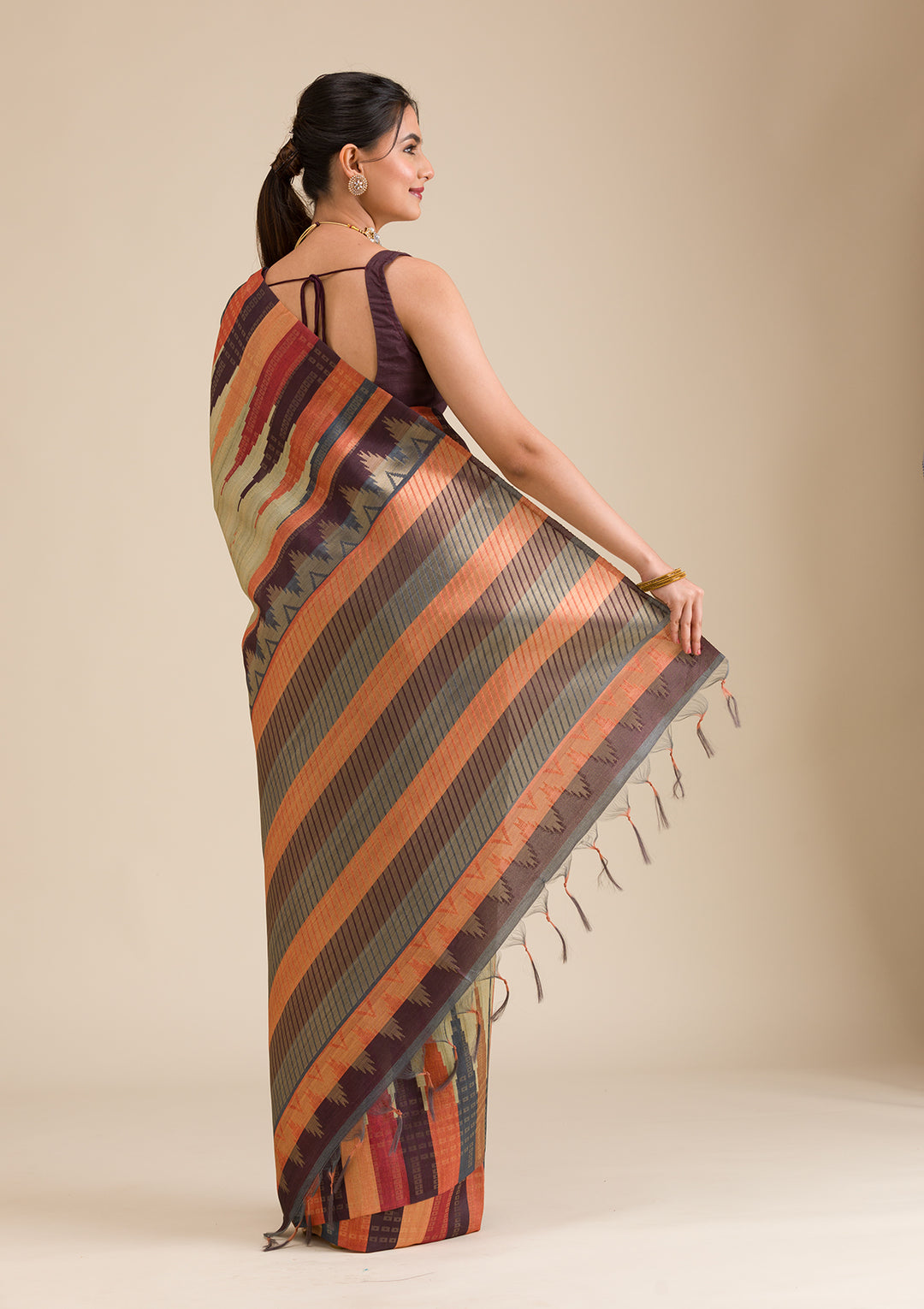 Pista Green Printed Art Silk Saree