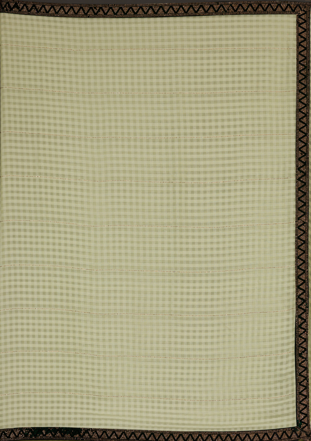 Pista Green Swarovski Georgette Saree