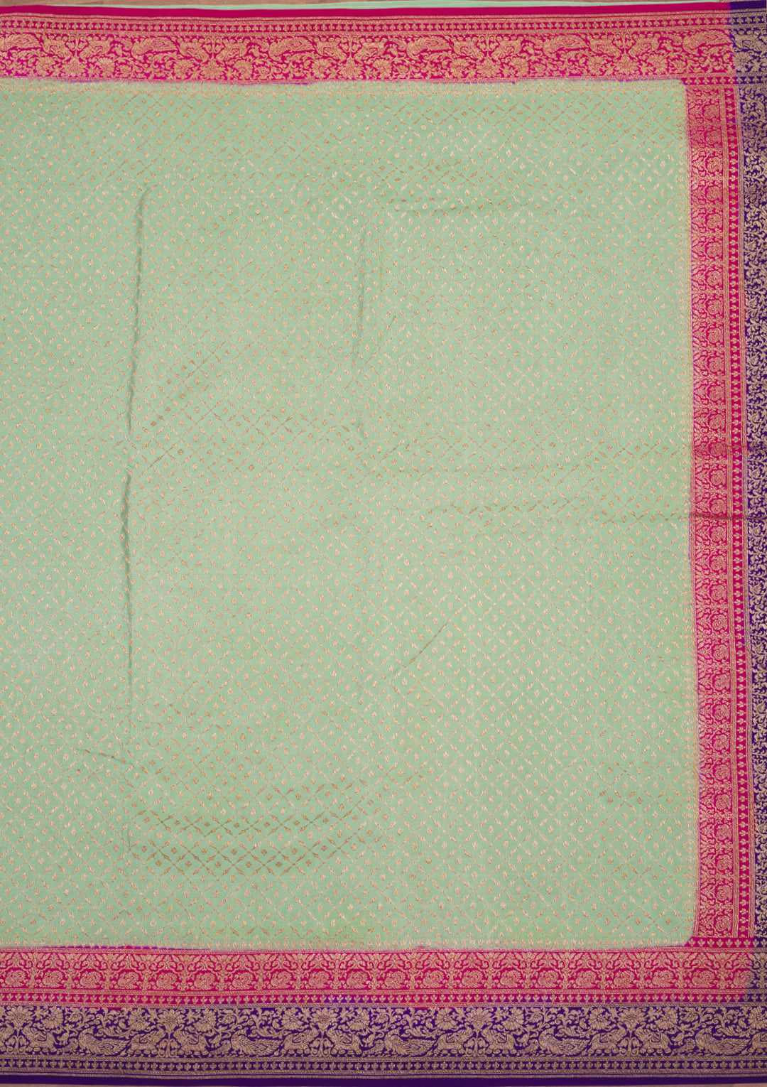 Pista Green Zariwork Art Silk Saree
