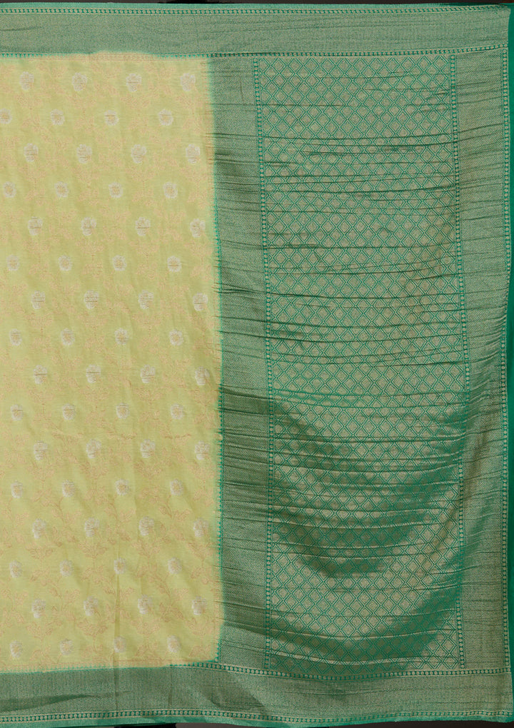 Pista Green Zariwork Georgette Saree