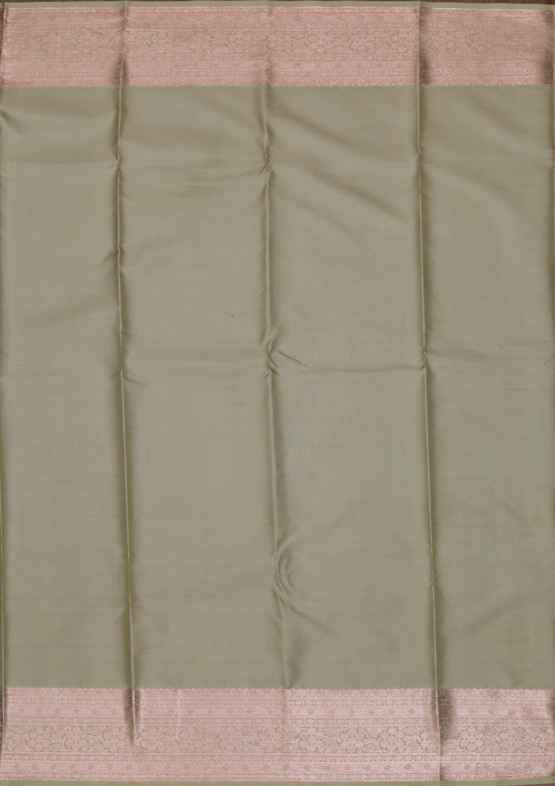 Pista Green Copper Zariwork Pure Silk Saree