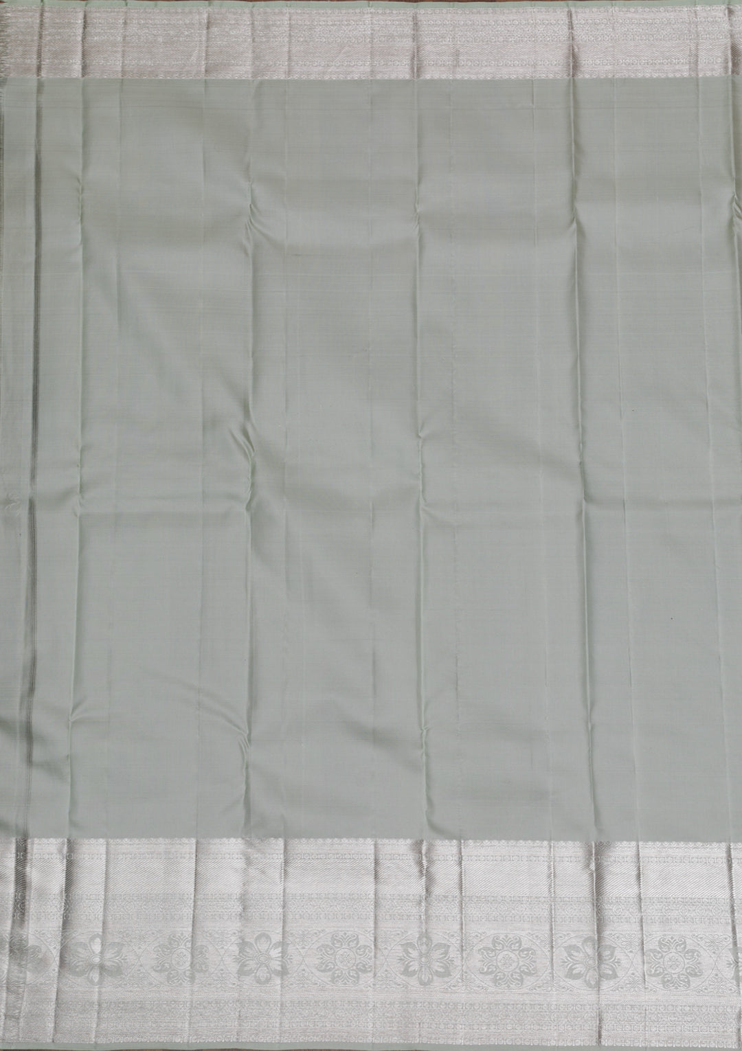 Pista Green Silver Zariwork Pure Silk Saree