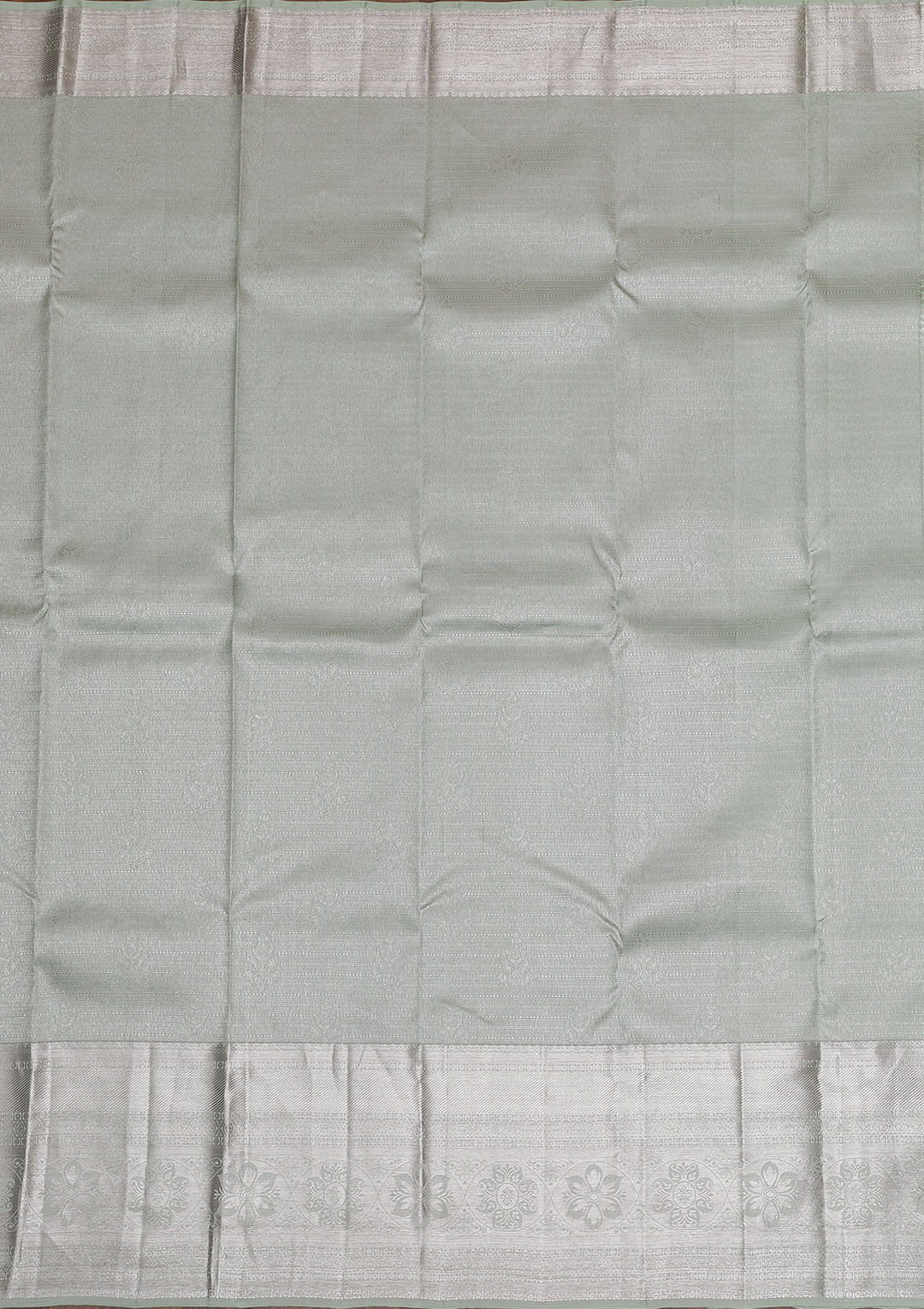 Pista Green Silver Zariwork Pure Silk Saree