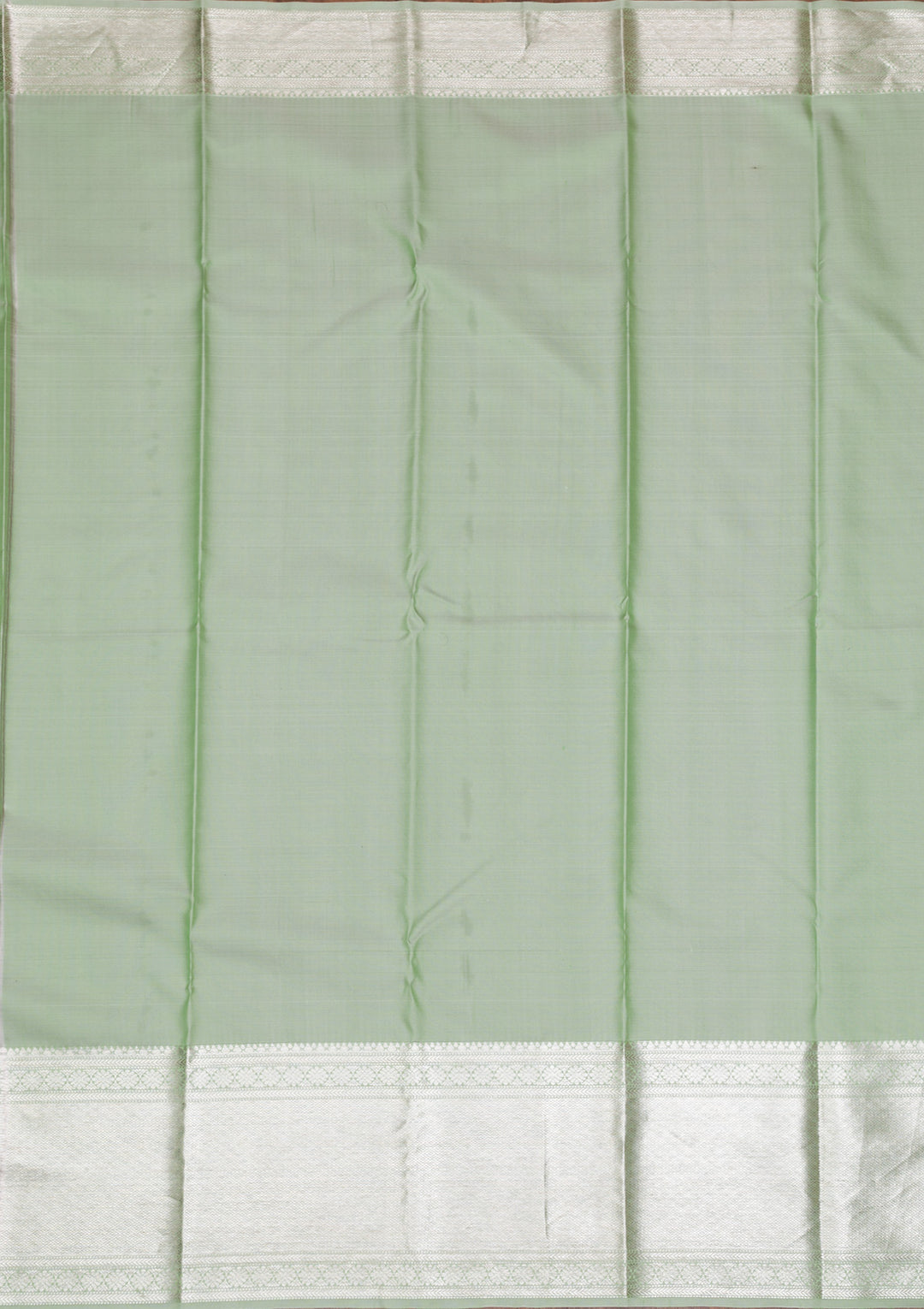 Pista Green Silver Zariwork Pure Silk Saree