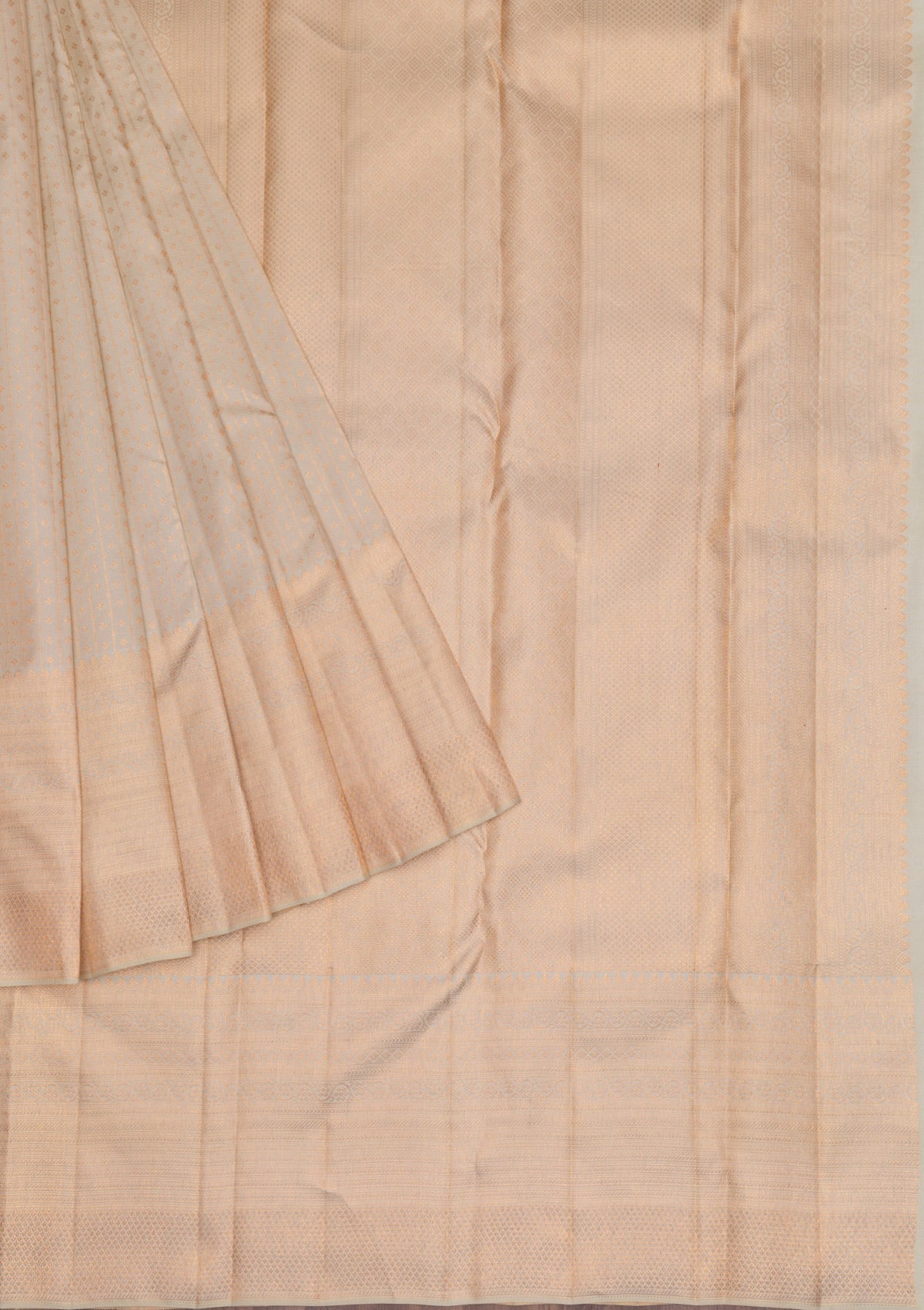Pista Green Copper Zariwork Pure Silk Saree