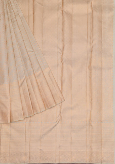 Pista Green Copper Zariwork Pure Silk Saree
