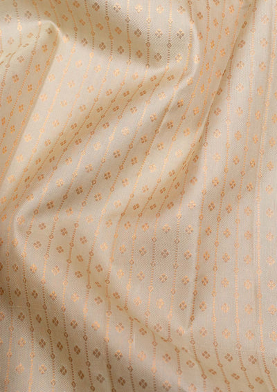 Pista Green Copper Zariwork Pure Silk Saree