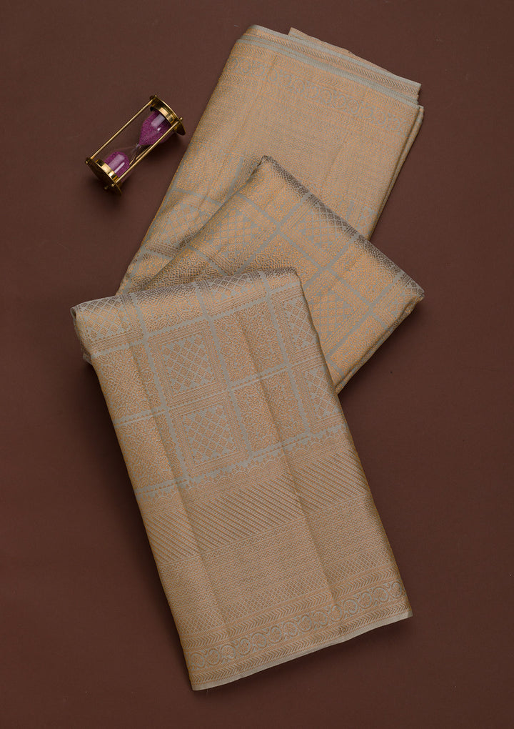 Little Grey Zariwork Pure Silk Saree