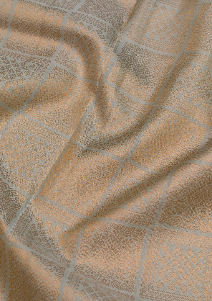Little Grey Zariwork Pure Silk Saree