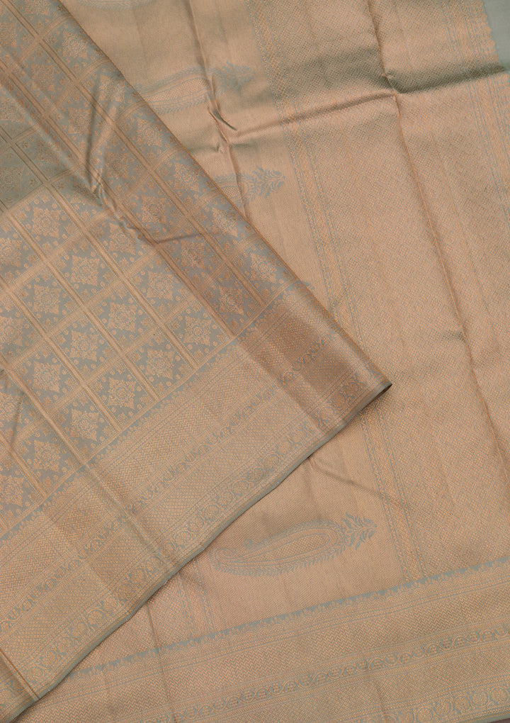 Pista Green Zariwork Pure Silk Saree