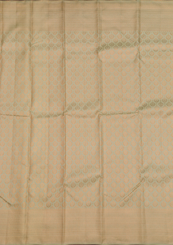 Pista Green Zariwork Banarasi Pure Silk Saree