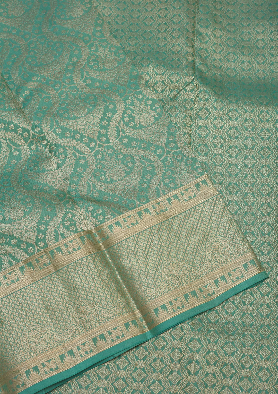Pista Green Zariwork Pure Silk Saree