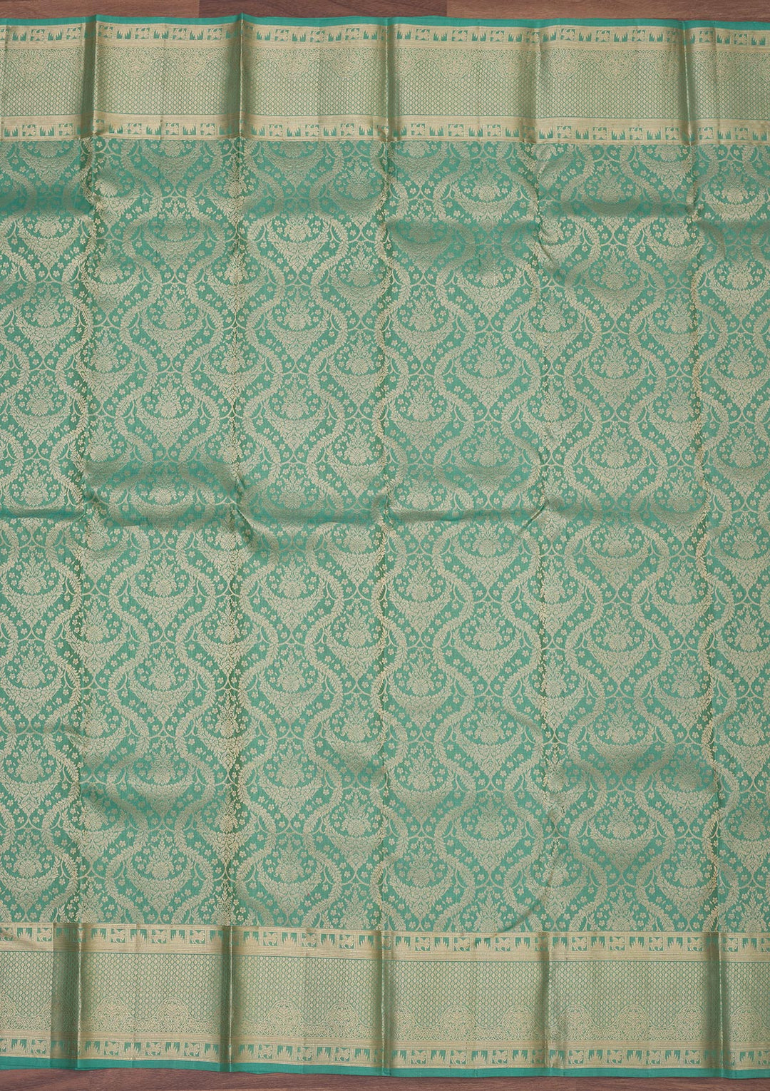 Pista Green Zariwork Pure Silk Saree