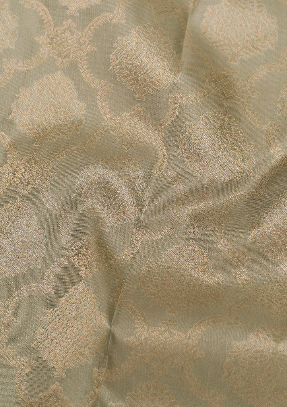 Pista Green Zariwork Pure Silk Saree-Koskii