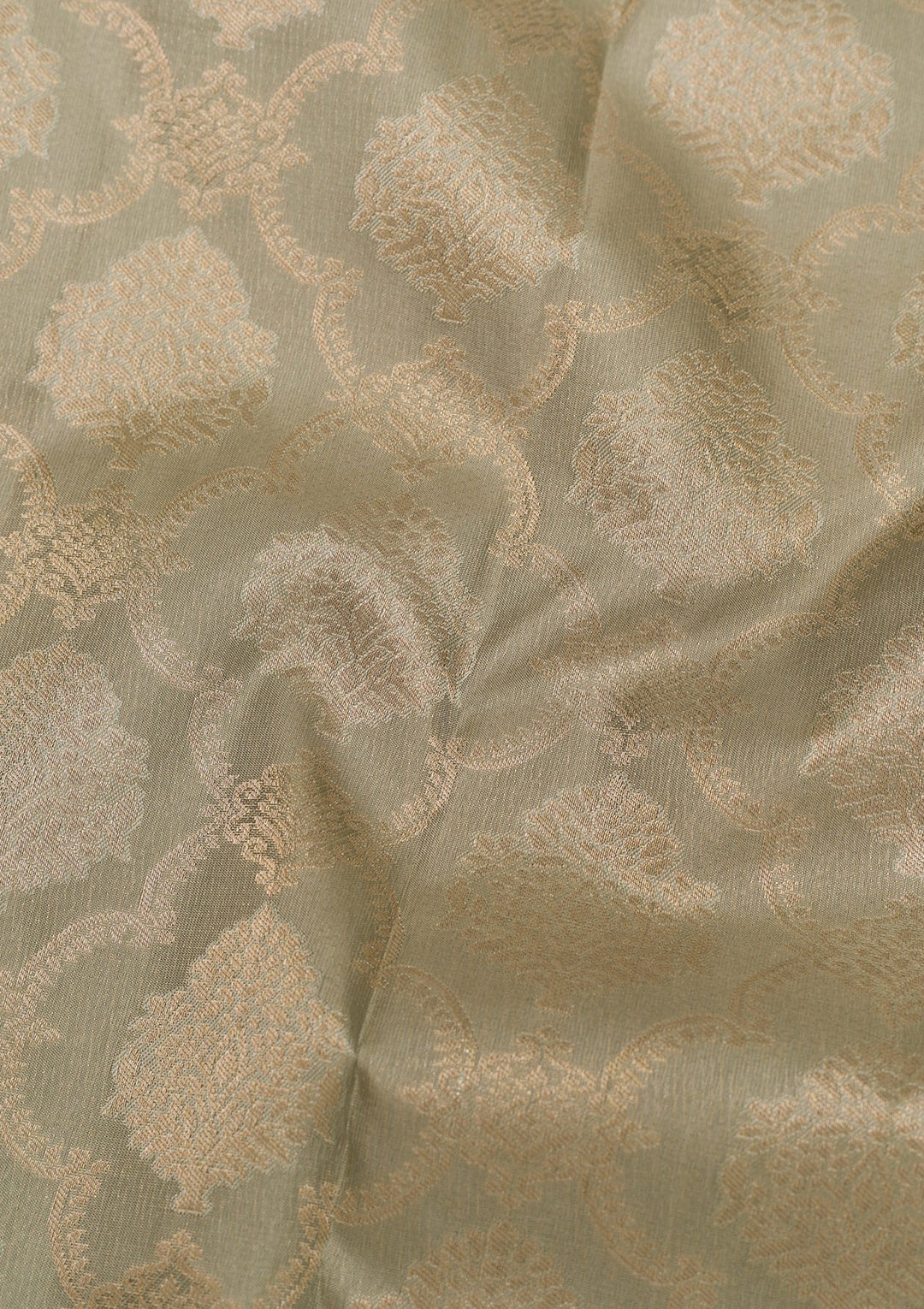 Pista Green Zariwork Pure Silk Saree-Koskii