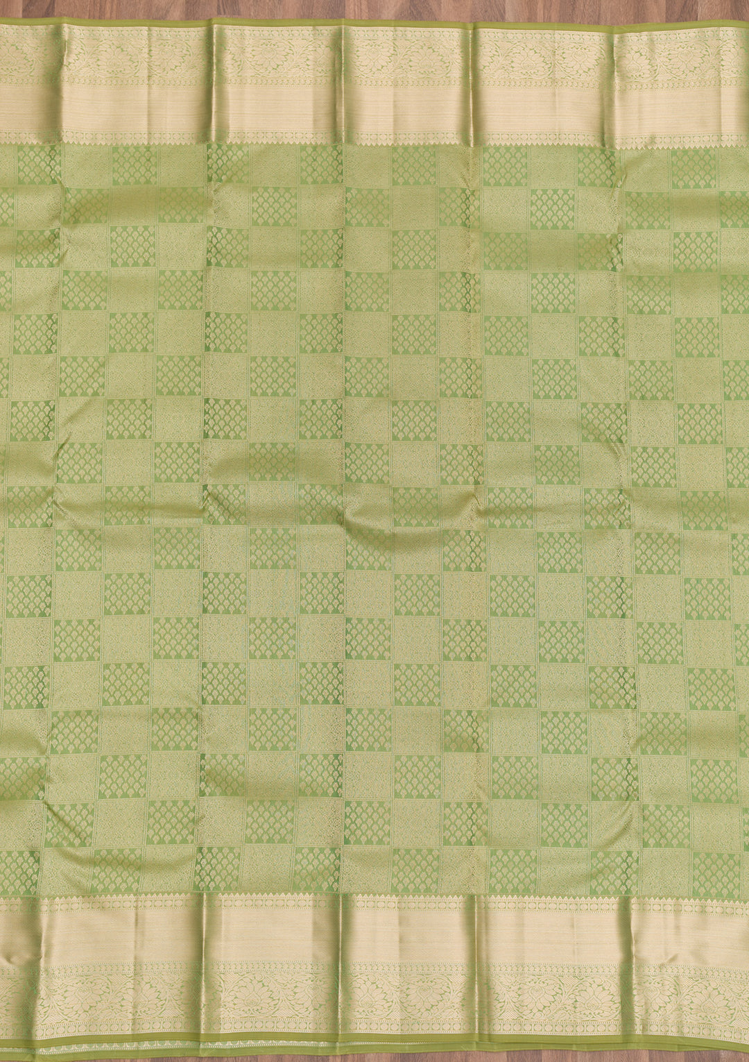 Pista Green Zariwork Kanjivaram Pure Silk Saree