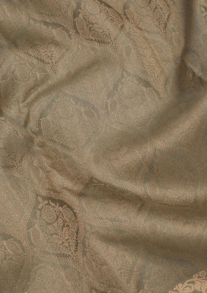 Pista Green Zariwork Pure Silk Saree