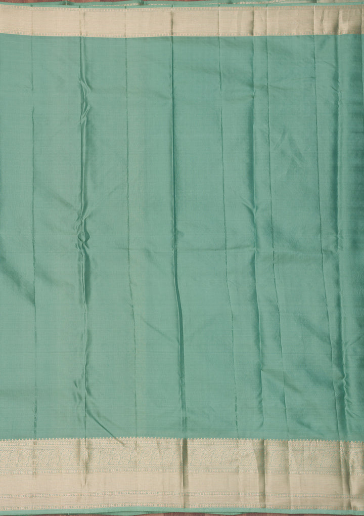 Pista Green Zariwork Pure Silk Saree