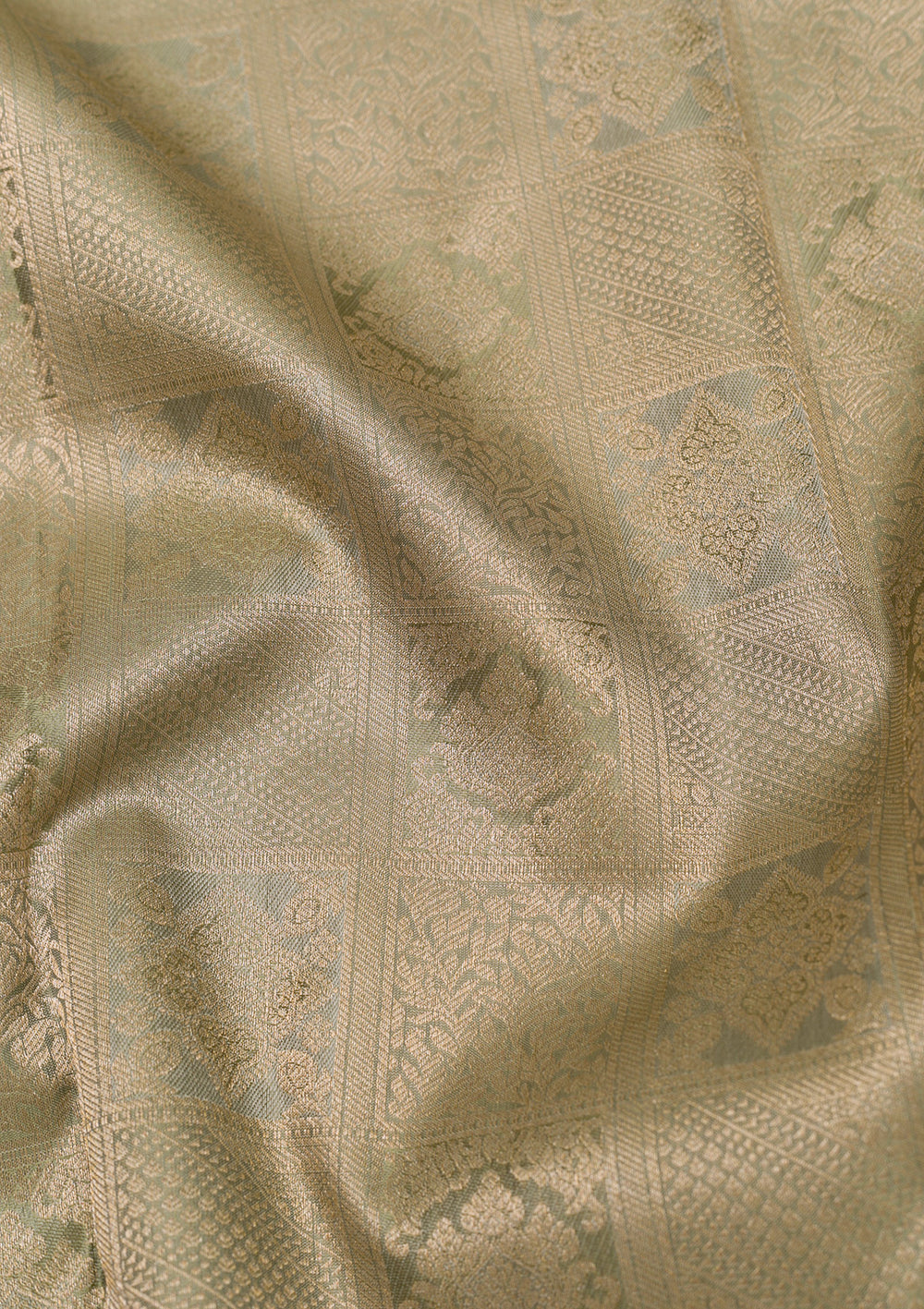 Pista Green Zariwork Pure Silk Saree-Koskii