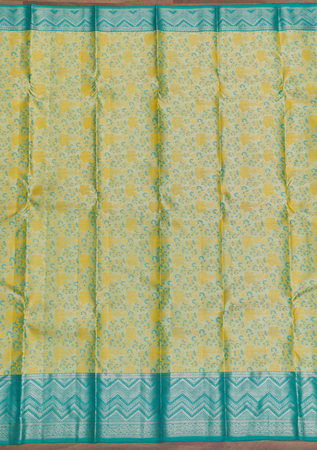 Pista Green Zariwork Pure Silk Saree-Koskii