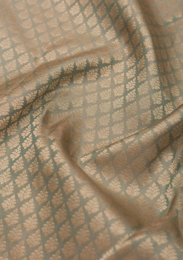 Pista Green Zariwork Pure Silk Saree