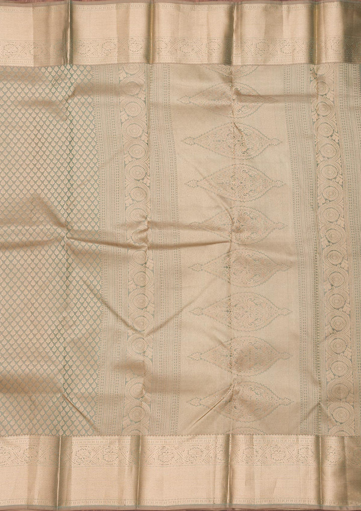 Pista Green Zariwork Pure Silk Saree