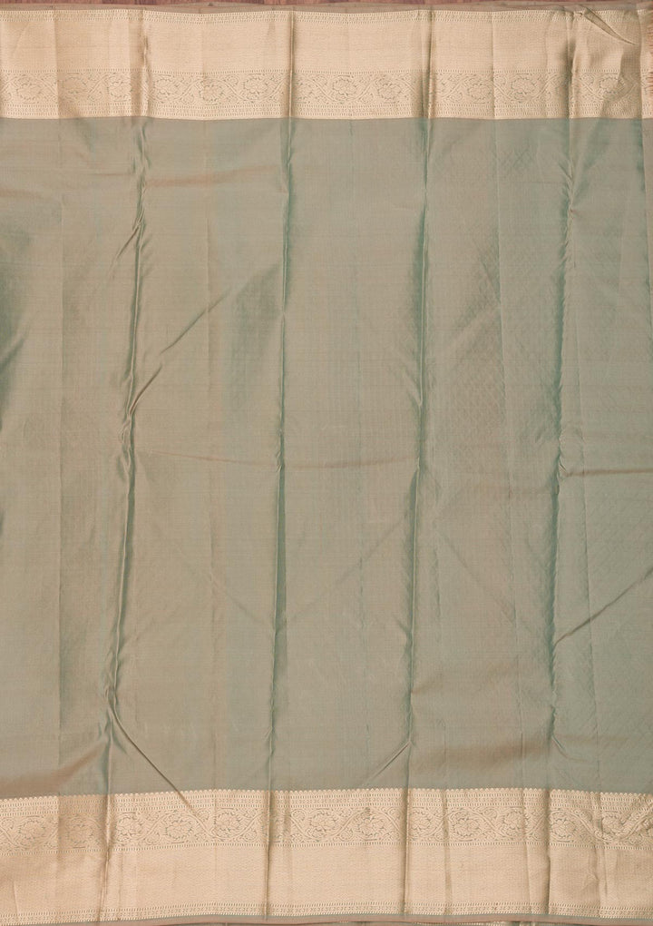 Pista Green Zariwork Pure Silk Saree
