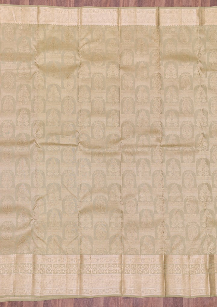 Pista Green Zariwork Kanjivaram Pure Silk Saree