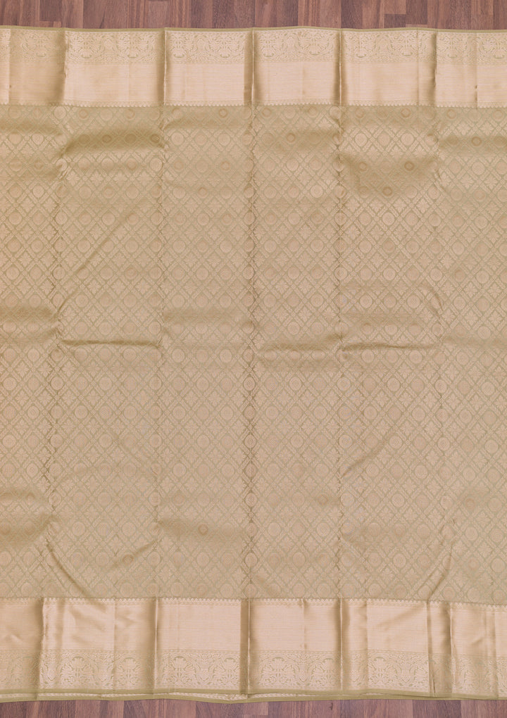 Pista Green Zariwork Kanjivaram Pure Silk Saree